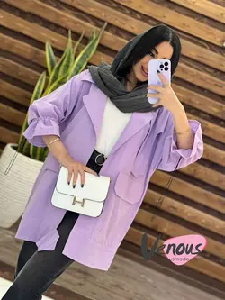 خرید اینترنتی مانتو آستین گت یقه پاگن کد 1508 فروشگاه ونوس