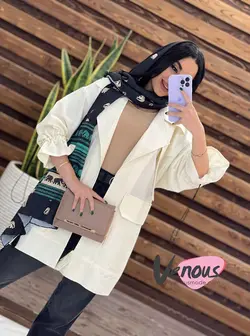 خرید اینترنتی مانتو آستین گت یقه پاگن کد 1508 فروشگاه ونوس