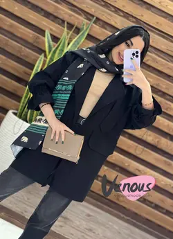 خرید اینترنتی مانتو آستین گت یقه پاگن کد 1508 فروشگاه ونوس