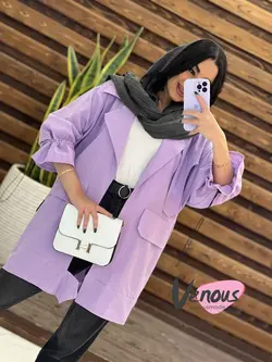 خرید اینترنتی مانتو آستین گت یقه پاگن کد 1508 فروشگاه ونوس