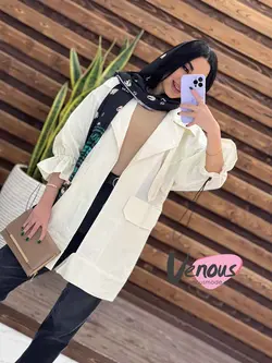 خرید اینترنتی مانتو آستین گت یقه پاگن کد 1508 فروشگاه ونوس