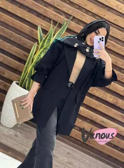 خرید اینترنتی مانتو آستین گت یقه پاگن کد 1508 فروشگاه ونوس