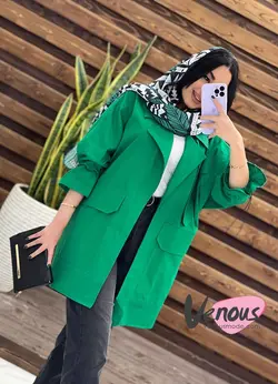 خرید اینترنتی مانتو آستین گت یقه پاگن کد 1508 فروشگاه ونوس