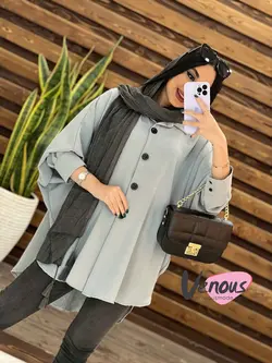 خرید اینترنتی مانتو پانچ ابروبادی کد 1516 فروشگاه ونوس مد