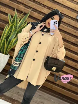 خرید اینترنتی مانتو پانچ ابروبادی کد 1516 فروشگاه ونوس مد