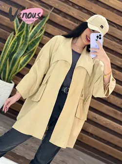 خرید اینترنتی مانتو پانچ جیب پرچی کد 1518در فروشگاه ونوس مد