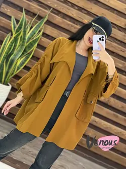 خرید اینترنتی مانتو پانچ جیب پرچی کد 1518در فروشگاه ونوس مد