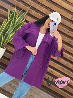 خرید اینترنتی مانتو پانچ جیب پرچی کد 1518در فروشگاه ونوس مد