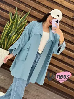 خرید اینترنتی مانتو پانچ جیب پرچی کد 1518در فروشگاه ونوس مد