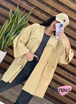 خرید اینترنتی مانتو پانچ جیب پرچی کد 1518در فروشگاه ونوس مد