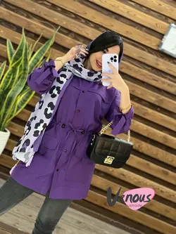 خرید اینترنتی مانتو داکرون کمرگت کد 1521در فروشگاه ونوس مد