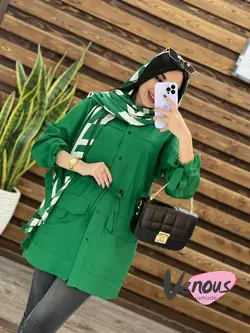 خرید اینترنتی مانتو داکرون کمرگت کد 1521در فروشگاه ونوس مد