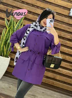 خرید اینترنتی مانتو داکرون کمرگت کد 1521در فروشگاه ونوس مد