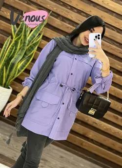 خرید اینترنتی مانتو داکرون کمرگت کد 1521در فروشگاه ونوس مد