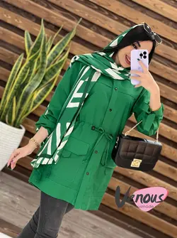 خرید اینترنتی مانتو داکرون کمرگت کد 1521در فروشگاه ونوس مد