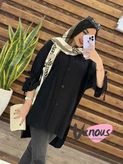 خرید اینترنتی مانتو جلو دکمه پیله دار کد 1526فروشگاه ونوس مد