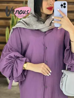 خرید اینترنتی مانتو بابوس پشت مغزی دوزی کد 1548 در ونوس مد