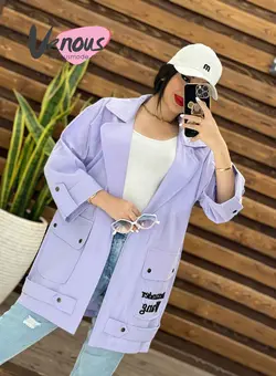 خرید اینترنتی مانتو جیب نوشته پاگون دار کد 1615 فروشگاه ونوس