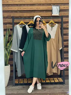 خرید اینترنتی مانتو ساحلی جلو پولک کد 1637 فروشگاه ونوس مد