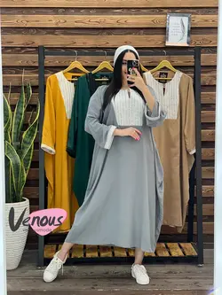 خرید اینترنتی مانتو ساحلی جلو پولک کد 1637 فروشگاه ونوس مد