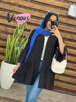 خرید اینترنتی مانتو عروسکی سوزن دوزی کد 1640 در فروشگاه ونوس