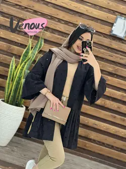 خرید اینترنتی مانتو عروسکی سوزن دوزی کد 1640 در فروشگاه ونوس