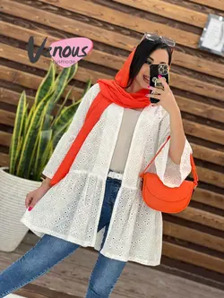 خرید اینترنتی مانتو عروسکی سوزن دوزی کد 1640 در فروشگاه ونوس