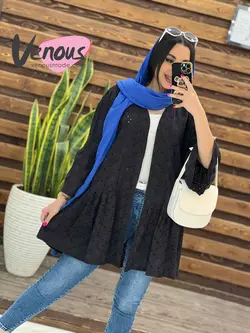 خرید اینترنتی مانتو عروسکی سوزن دوزی کد 1640 در فروشگاه ونوس