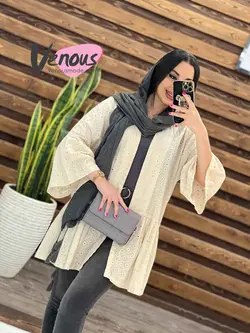 خرید اینترنتی مانتو عروسکی سوزن دوزی کد 1640 در فروشگاه ونوس