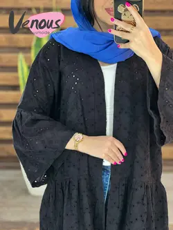 خرید اینترنتی مانتو عروسکی سوزن دوزی کد 1640 در فروشگاه ونوس