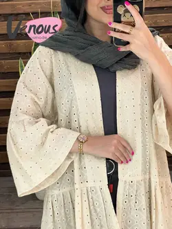 خرید اینترنتی مانتو عروسکی سوزن دوزی کد 1640 در فروشگاه ونوس