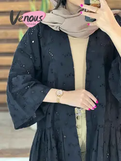 خرید اینترنتی مانتو عروسکی سوزن دوزی کد 1640 در فروشگاه ونوس