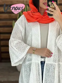 خرید اینترنتی مانتو عروسکی سوزن دوزی کد 1640 در فروشگاه ونوس