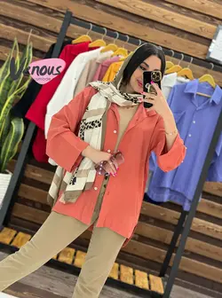 خرید اینترنتی مانتو بابوس پایین هلالی کد 1652فروشگاه ونوس مد