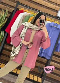 خرید اینترنتی مانتو بابوس پایین هلالی کد 1652فروشگاه ونوس مد