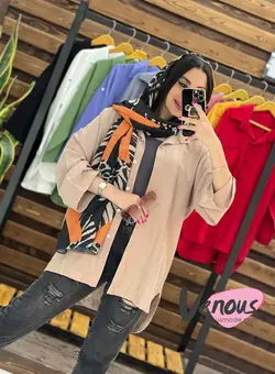 خرید اینترنتی مانتو بابوس پایین هلالی کد 1652فروشگاه ونوس مد