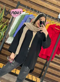 خرید اینترنتی مانتو بابوس پایین هلالی کد 1652فروشگاه ونوس مد