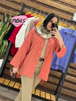 خرید اینترنتی مانتو بابوس پایین هلالی کد 1652فروشگاه ونوس مد