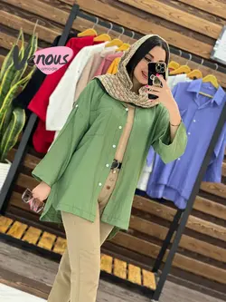 خرید اینترنتی مانتو بابوس پایین هلالی کد 1652فروشگاه ونوس مد