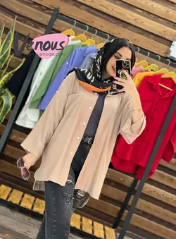 خرید اینترنتی مانتو بابوس پایین هلالی کد 1652فروشگاه ونوس مد