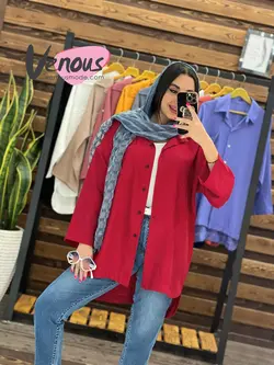 خرید اینترنتی مانتو بابوس پایین هلالی کد 1652فروشگاه ونوس مد