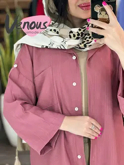 خرید اینترنتی مانتو بابوس پایین هلالی کد 1652فروشگاه ونوس مد