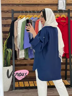 خرید اینترنتی مانتو بابوس پایین هلالی کد 1652فروشگاه ونوس مد