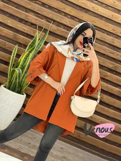 مانتو جلو زیپ پشت گت دار کد 1667 شیک و خاص در مجموعه ونوس مد