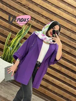 مانتو جلو زیپ پشت گت دار کد 1667 شیک و خاص در مجموعه ونوس مد