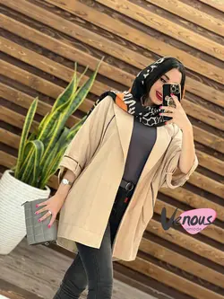 مانتو جلو زیپ پشت گت دار کد 1667 شیک و خاص در مجموعه ونوس مد