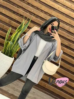 مانتو جلو زیپ پشت گت دار کد 1667 شیک و خاص در مجموعه ونوس مد