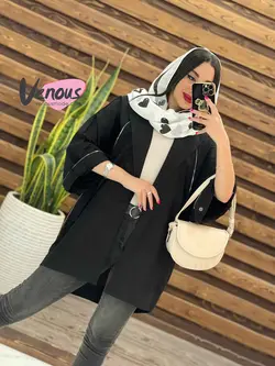 مانتو جلو زیپ پشت گت دار کد 1667 شیک و خاص در مجموعه ونوس مد