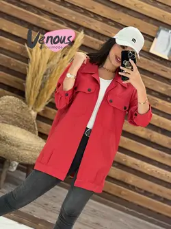 مانتو تترون جیب پاکتی کد 1738 شیک و خاص در مجموعه ونوس مد