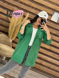 مانتو تترون جیب پاکتی کد 1738 شیک و خاص در مجموعه ونوس مد